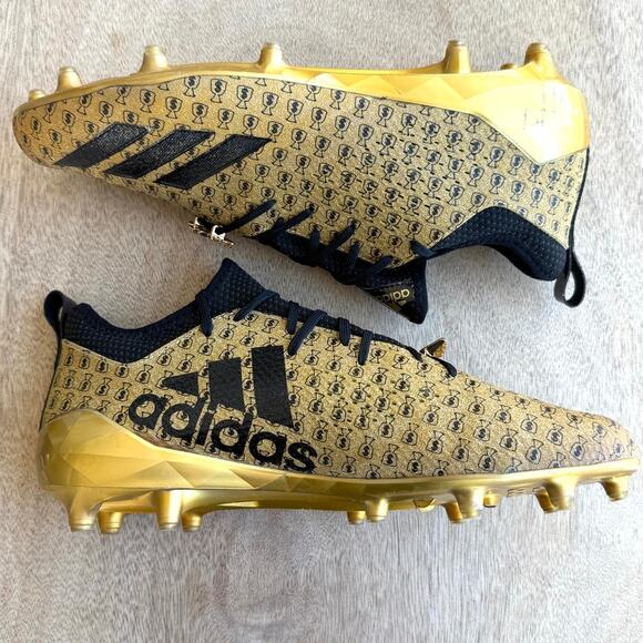 Adidas Adizero Snoop Dogg Money Cleats Gold Black Football‎ Shoes Size 12 Rare main image 11